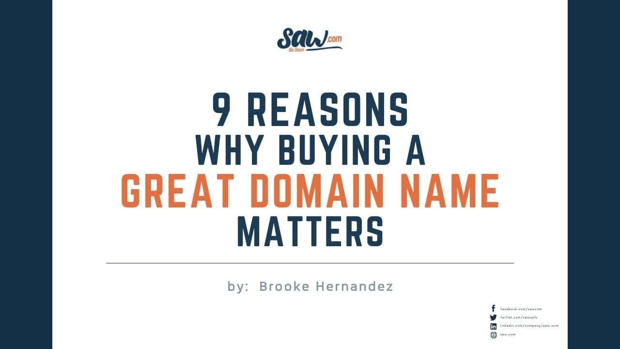 why buying a great domain name